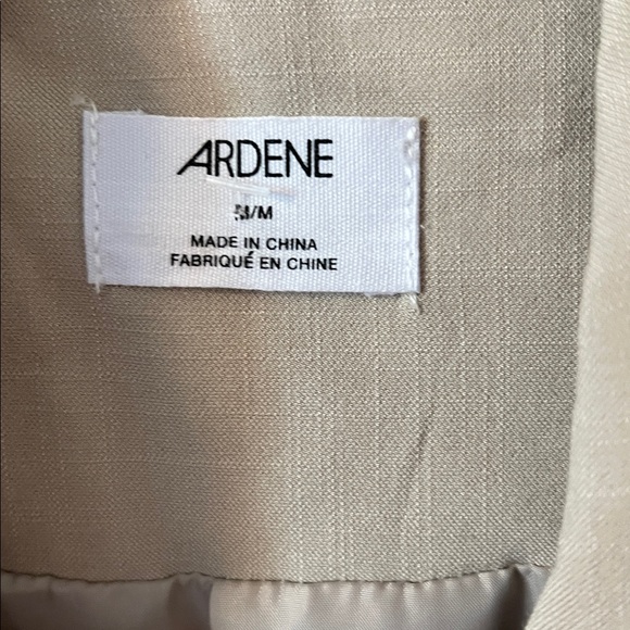 Ardene Women's Linen Look Double-Breasted Blazer Oversized Beige Medium NWT - Picture 5 of 10